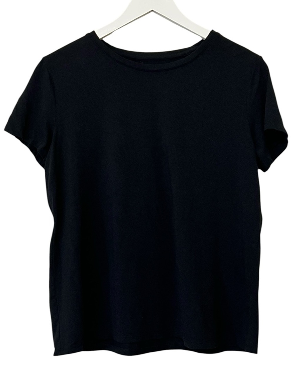 State of Day Intimates, Plain Short Sleeve Soft T-Shirt, Color Black Size Medium
